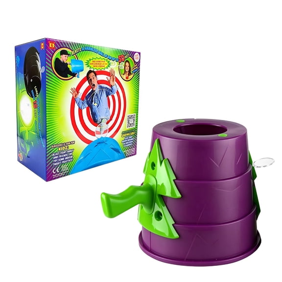 Air Cannon Toy- Handheld Air Blaster for Adults | Single Shot Air Vortex Cannon Toys, Air-Powered Blowing Gun, Blows 'Em Away Air shooter Blaster Cannon Purple