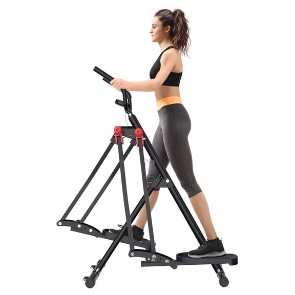 Air Walk Elliptical Glider Machine,Ellipse Home Cross-Training Arm/Leg Cardio Workout Machine for Senior & Adult,Side Sway Action 360 Full-Body Exerciser for Home Gym
