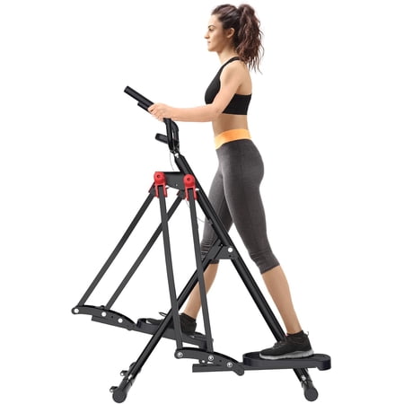 Air Walk Elliptical Glider Machine,Ellipse Home Cross-Training Arm/Leg Cardio Workout Machine for Senior & Adult,Side Sway Action 360 Motion Full-Body Exerciser for Home Gym