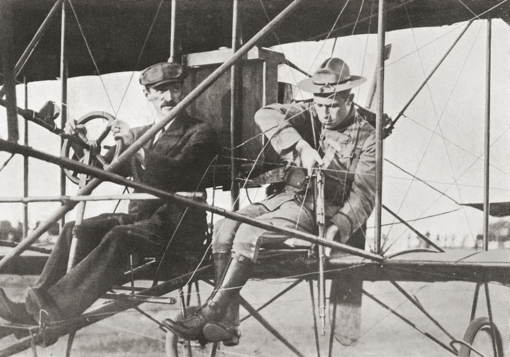 Air Warfare During World War One Aeroplane For Raiding The Enemy From The Year 1914 Illustrated Canvas Art - Ken Welsh Design Pics (36 x 24)
