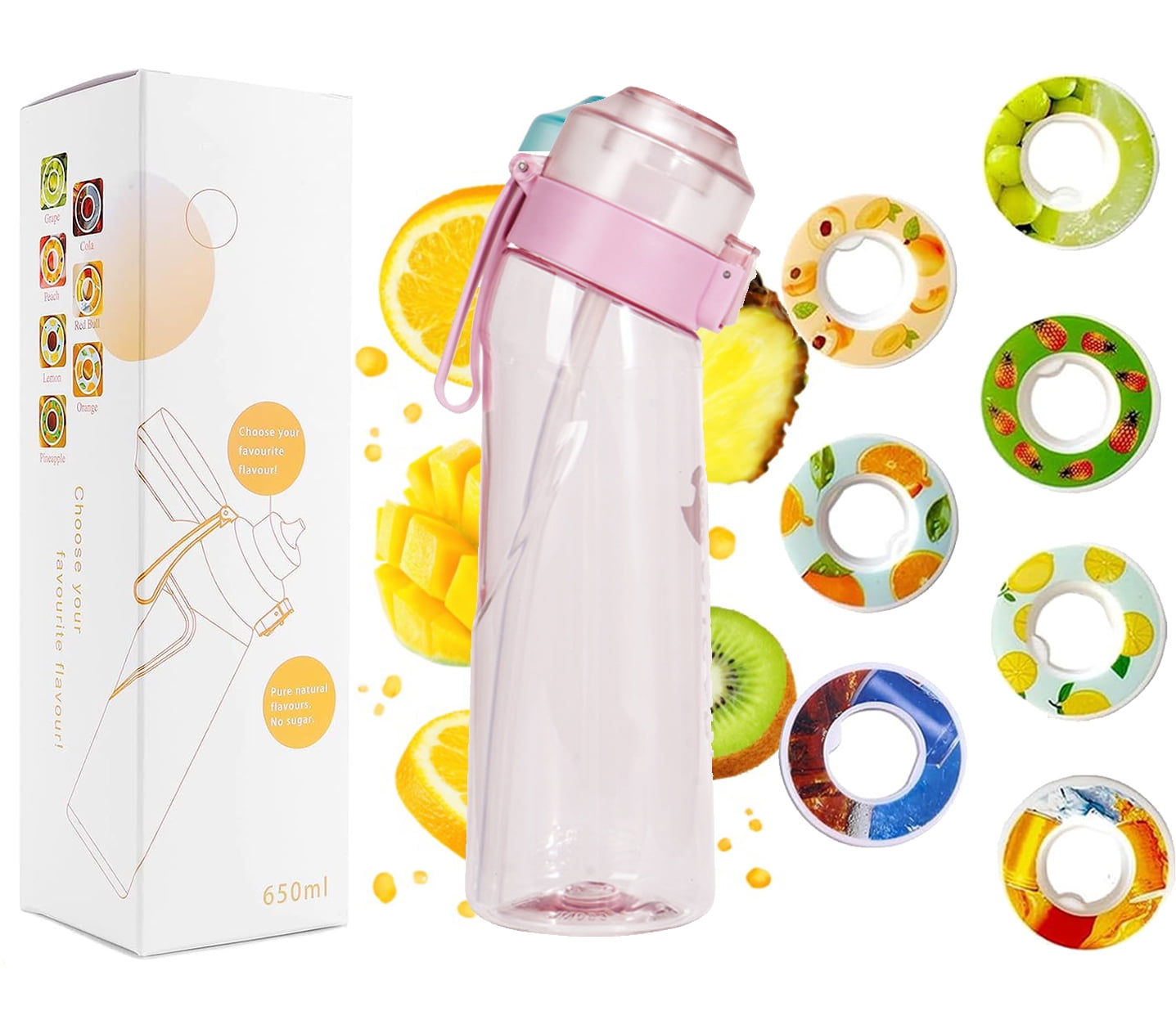 Air-Up Flavour Pods Bottle – 750ml Air Bottle with 7 Flavour Capsules Gout  Pods, BPA Free Scented Water Bottle with Straw - 0 Sugars and Water Cup :  : Sports & Outdoors