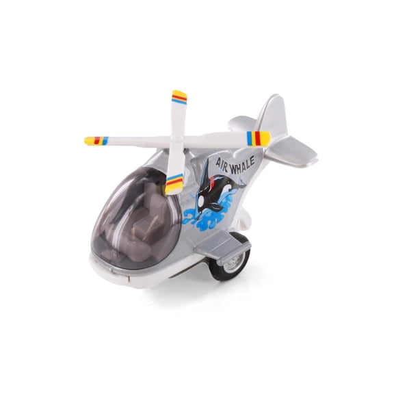 Air Whale Helicopter, Silver - Showcasts 408D - 5" Scale Diecast Model Plane