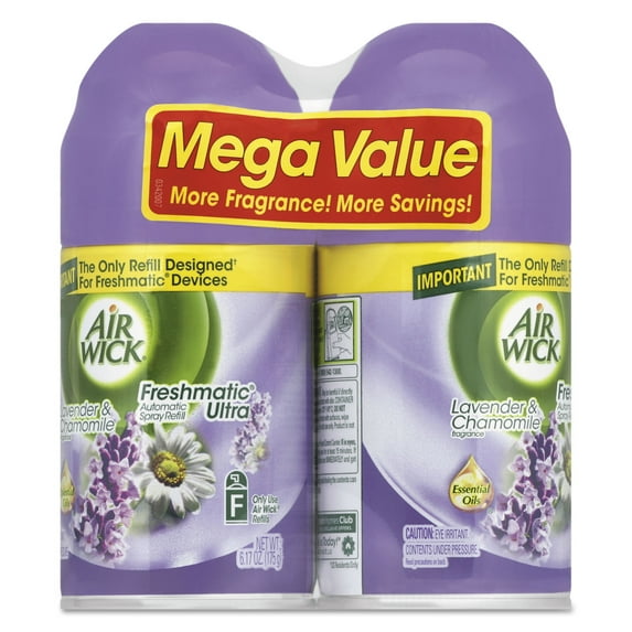 Air Wick Freshmatic Ultra Spray Refill Lavender/Chamomile Aerosol 6.17oz 2/Pk 3 Pk/Ct 85595