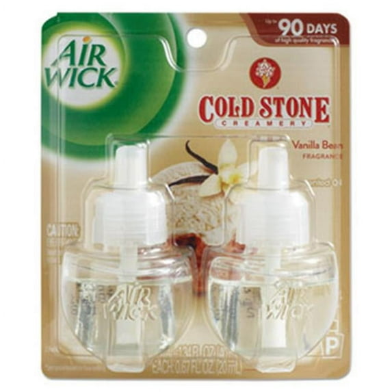 Air Wick 81262CT 0.67 oz Scented Oil Refill, Cold Stone Creamery Vanilla Bean, Clear - 2 per Pack
