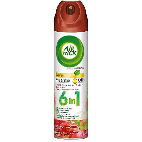 Air Wick Aerosol Air Freshener, Apple Cinnamon Medley, 8 oz, 2 Pack