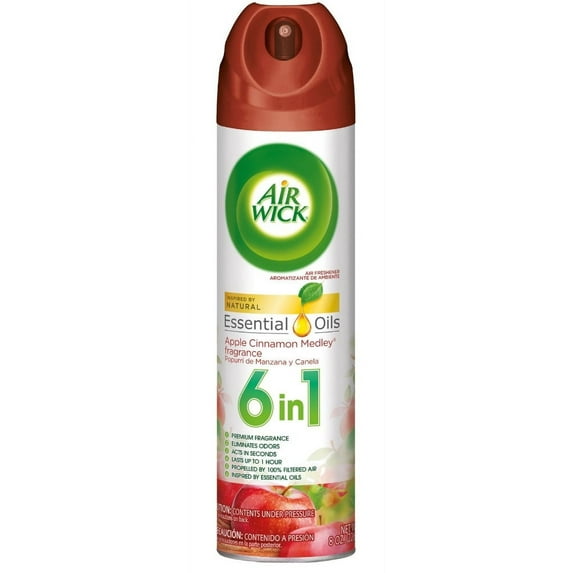 Air Wick Aerosol Spray Air Freshener, Apple Cinnamon Medley, 8 Ounce (Pack of 3)