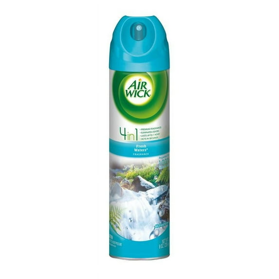 Air Wick 4 in 1 Aerosol Air Freshener, 8 oz Can, Fresh Waters