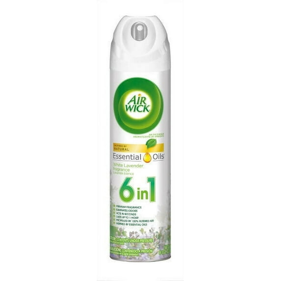 Air Wick Air Freshener Room Spray, White Lavender, 8 Ounce (Pack of 6)