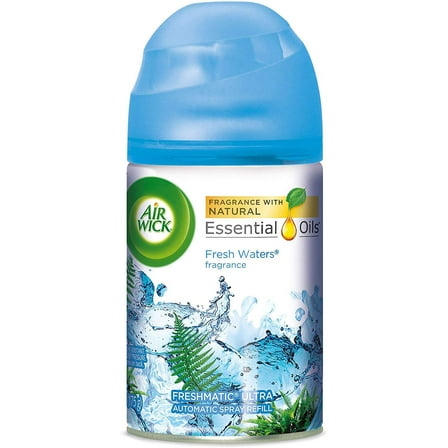 Air Wick Automatic Air Freshener Spray Refill, 1ct, Fresh Waters, Essential Oils