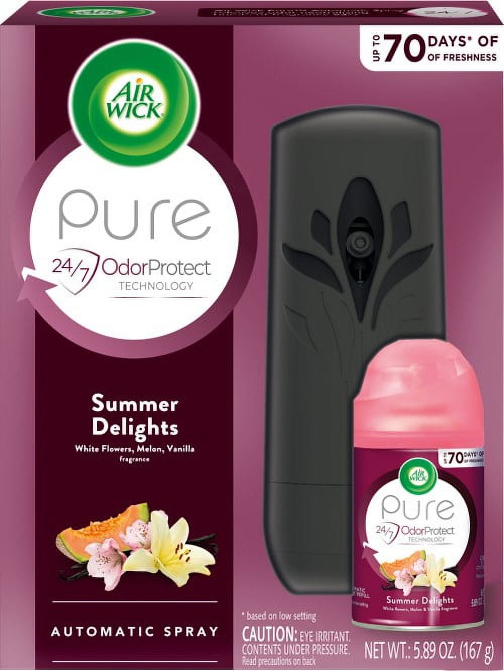 Air Wick Automatic Air Freshener Spray Starter Kit (Gadget + 1 Refill),  Summer Delights, Air Freshener, Essential Oil 