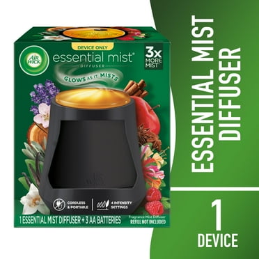 Air Wick Essential Mist Scented Oil Air Freshener Diffuser Device, Black, 1 Piece