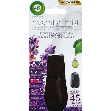 Air Wick Essential Mist Diffuser Refill - Oil - 0.7 fl oz (0 quart) - Lavender, Sweet Almond Blossom - 45 Day - 1 / Each - Long Lasting | Bundle of 2 Each