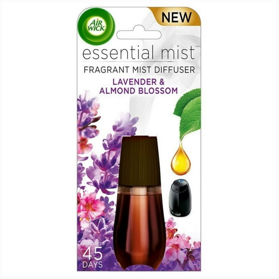 Air Wick Essential Mist, Fragrant Mist Diffuser Lavender and Almond Blossom 0.67 oz (Pack of 6)