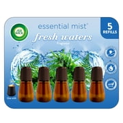 Air Wick Essential Mist Oils Diffuser Air Freshener Refills, Fresh Waters, 5 Count