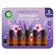 Air Wick Essential Mist Oils Diffuser Air Freshener Refills, Lavender & Almond Blossom, 5 Count