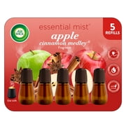 Air Wick Essential Mist Oils Diffuser Air Freshener Refills, Apple Cinnamon, 5 Count