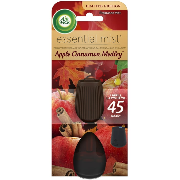 Air Wick Essential Mist Refill, 1 ct, Apple Cinnamon, Essential Oils  Diffuser, Air Freshener, Fall scent, Fall décor