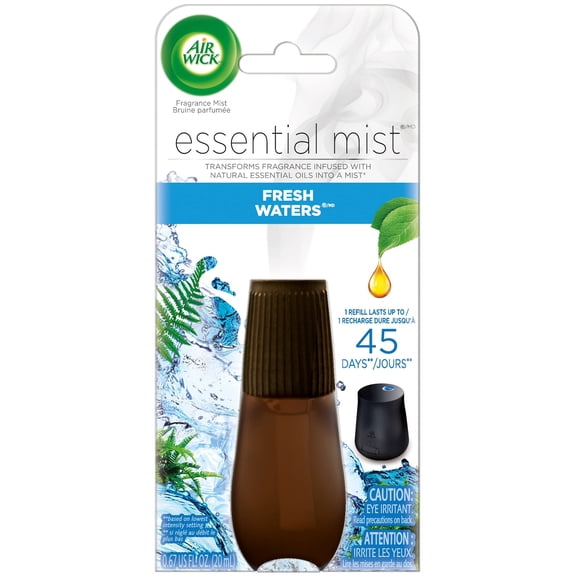 Air Wick Essential Oils Diffuser Mist Refill, Fresh Water Breeze, 1ct, Air Freshener