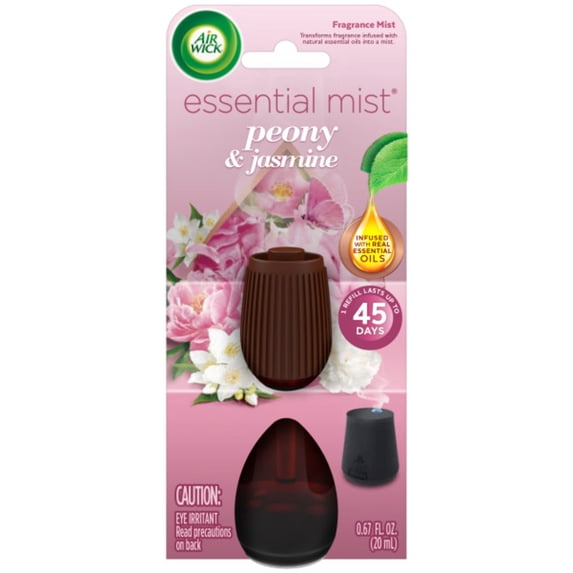 Air Wick Essential Mist Scented Oil Air Freshener Diffuser Refill, Peony and Jasmine, 1 Count