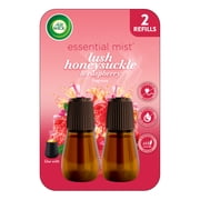 Air Wick Essential Mist Scented Oil Cordless Diffuser Refills, Lush Honeysuckle & Raspberry, 2 Count