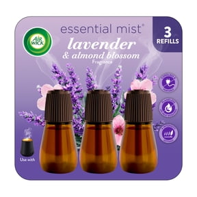 Air Wick Essential Mist Scented Oil Cordless Diffuser Refills, Lavender & Almond Blossom, 3 Count
