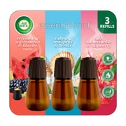 Air Wick Essential Mist Refill, Air Freshener, Essential Oils, Multi-fragrance Pack, 3 Count