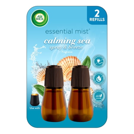 Air Wick Essential Mist Twin Refills, Calming Sea Spray & Breeze, 2 Count