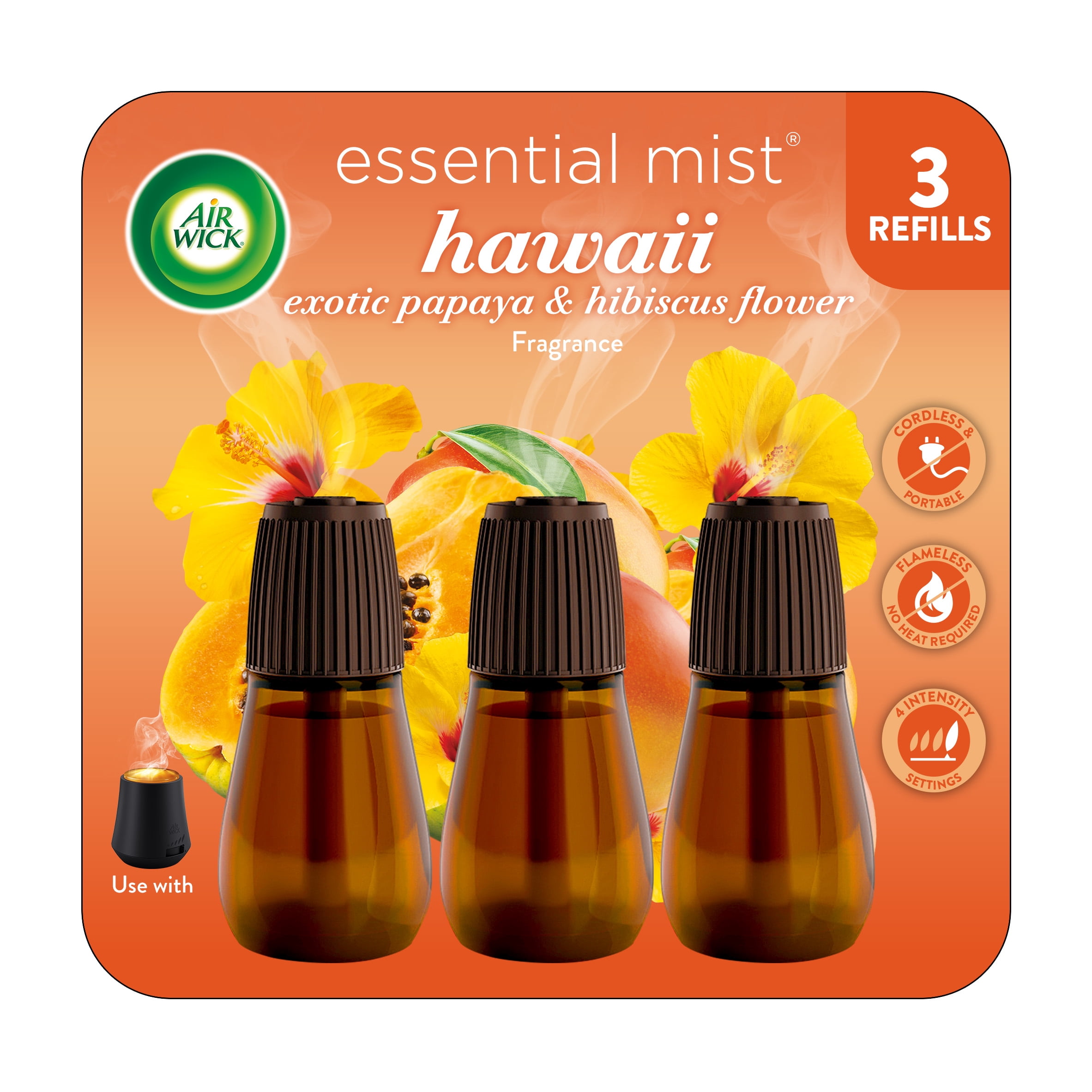 Air Wick Essential Mist Diffuser Refill, 3ct, Hawaii Papaya