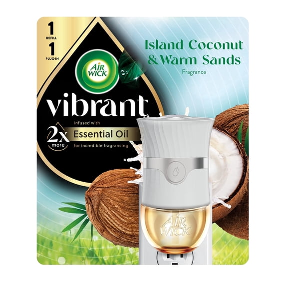 Air Wick Essential Mist Scented Oil Diffuser Kit, Island Coconut and Warm Sands