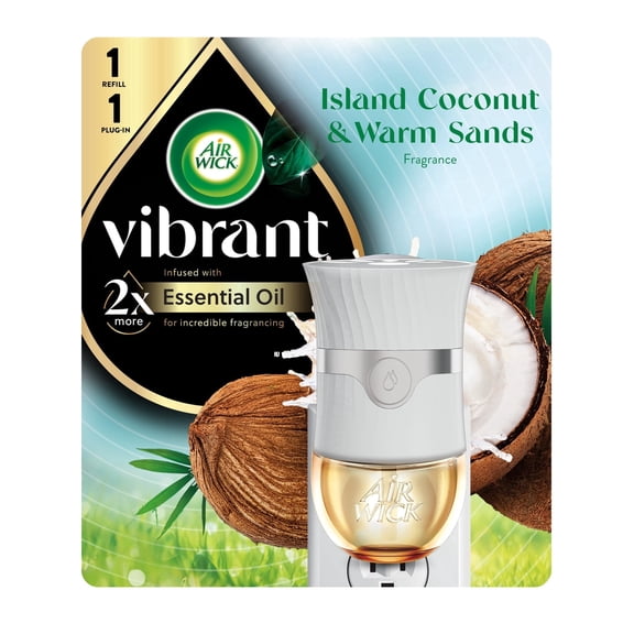 Air Wick Essential Mist Scented Oil Diffuser Kit, Island Coconut and Warm Sands