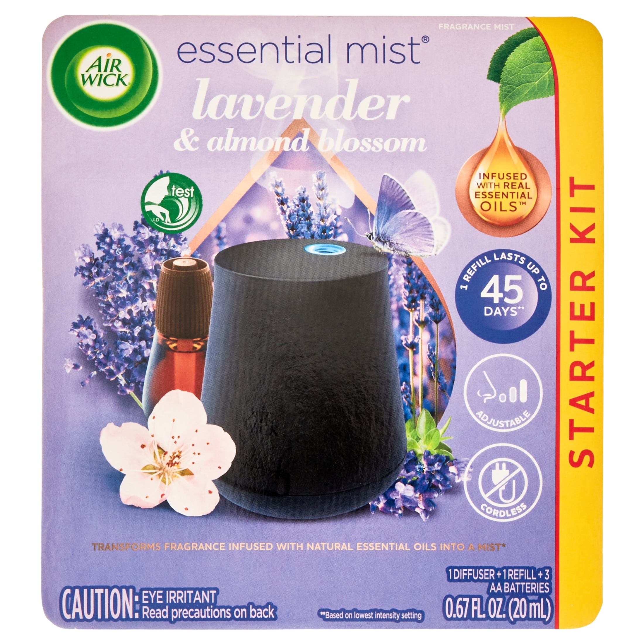 Air Wick Essential Mist - Essential Oil Diffuser Starter Kit Lavender &  Almond Blossom