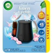 Air Wick Essential Mist Starter Kit (Gadget + 1 Refill), Linen & Petals, Air Freshener, Essential Oils