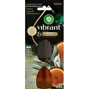 Air Wick Essential Mist Vibrant Scented Oil Air Freshener Diffuser Refill, White Sage and Mahogany, 1 Count