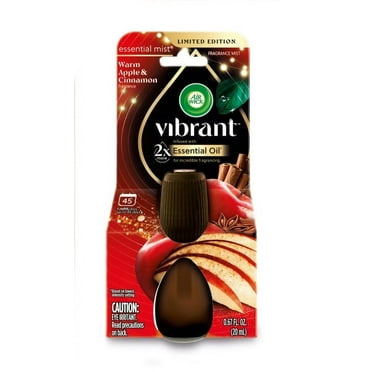 Air Wick Essential Mist Vibrant Scented Oil Air Freshener Diffuser Refill, Warm Apple and Cinnamon, 1 Count