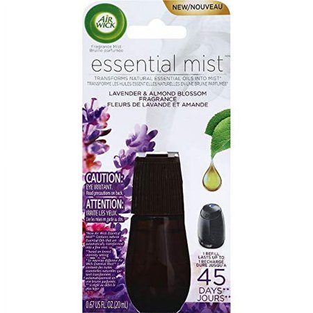 Air Wick Essential Oils Diffuser Mist Refill, Lavender & Almond Blossom, 0.67 Oz, 1 Ct, 3 Pack
