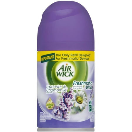 Air Wick Fresh Matic Ultra Automatic Spray Refill, Lavender & Chamomile- 6.17 Oz , 6 Pack
