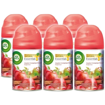 Air Wick Freshmatic 6 Refills Automatic Spray, Apple Cinnamon Medley, 5.89 Ounce (Pack of 6)