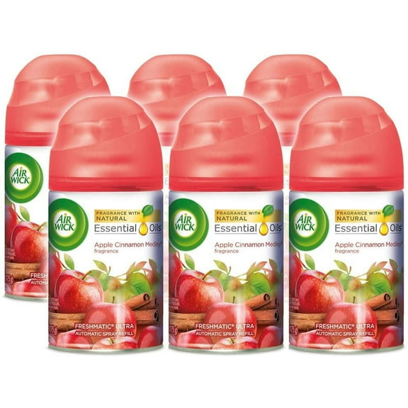 Air Wick Freshmatic 6 Refills Automatic Spray, Apple Cinnamon Medley, 5.89 Ounce (Pack of 6)