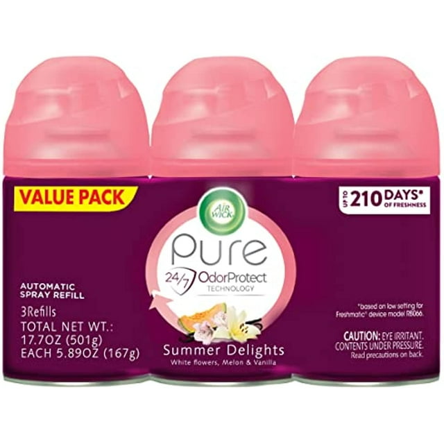 Air Wick Freshmatic Auto Air Freshener, Summer Delights, 3Ct, 5.89Oz ...