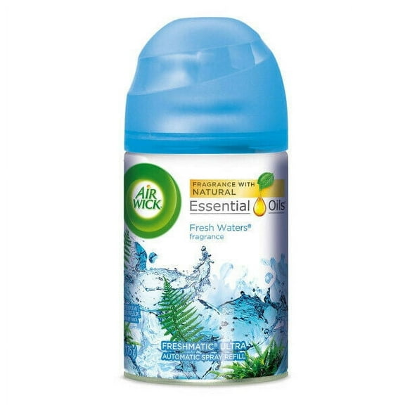 Air Wick Freshmatic Automatic Spray Air Freshener, Fresh Waters Scent, 1 Refill, 6.17 Ounce (Pack of 2)