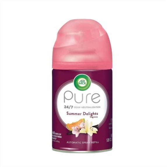 Air Wick Freshmatic Life Scents Ultra Refill, Summer Delights, 5.89 oz Aerosol Spray, 6/Carton, Each