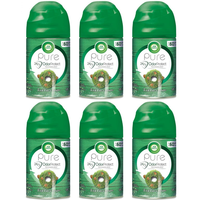 Air Wick Automatic Air Freshener Spray Refill, Lush Honeysuckle &  Raspberry, Essential Oils - 6 Pack 