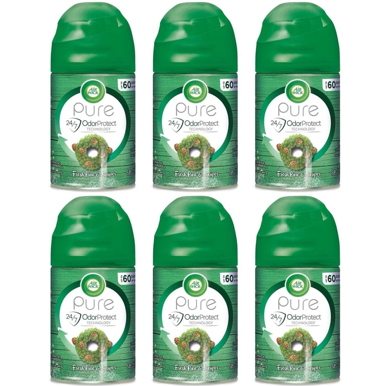 Air Wick Pure Freshmatic Automatic Spray Refill, Fresh Pine & Juniper, Room Freshener, 5.89 oz (Pack of 6)