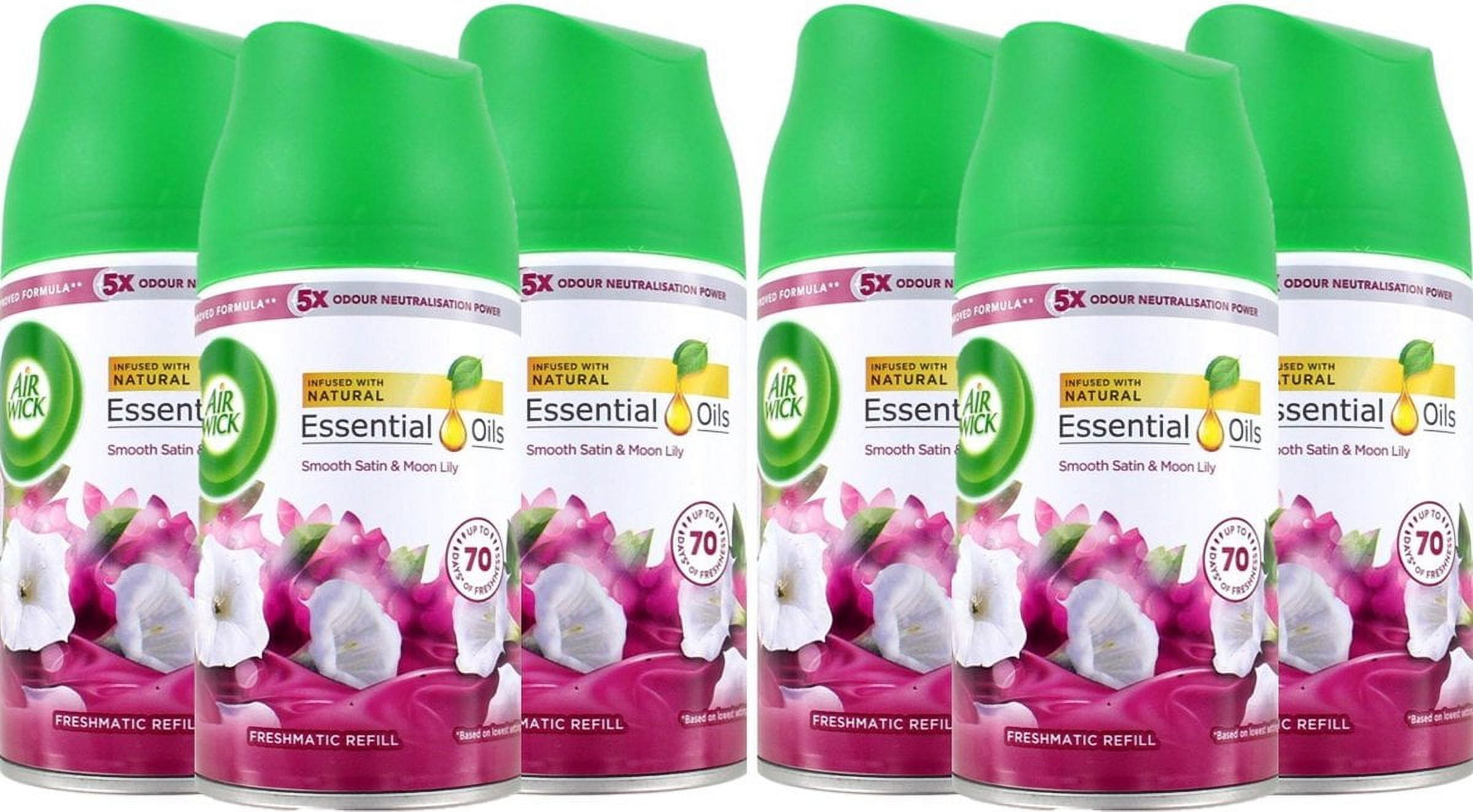 Air Wick Automatic Air Freshener Spray Refill, Lush Honeysuckle &  Raspberry, Essential Oils - 6 Pack