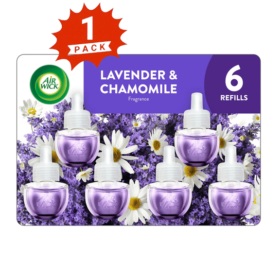 Air Wick Plug-In Refills: Lavender & Chamomile, 6 Count (1-Pack)