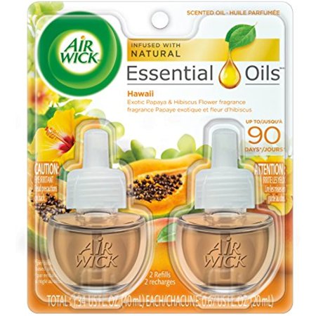 Air Wick Plug In Scented Oil, 2 Refills, Hawaii, Essential Oils, Air Freshener