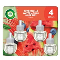 Air Wick Plug-In Scented Oil Air Freshener Warmer Refills, Refreshing Watermelon and Berries, 4 Count