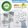 thumbnail image 1 of Air Wick Plug in Scented Oil Starter Kit, 2 Warmers + 6 Refills, Fresh Linen, Same Familiar Smell of Fresh Laundry, Eco Friendly, Essential Oils, Air Freshener, 1 of 7