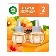 Air Wick Plug-In Scented Oil Air Freshener Warmer Refills, Hawaii Exotic Papaya and Hibiscus Flower, 2 Count