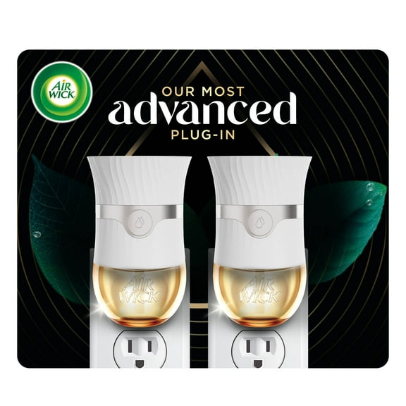 Air Wick Advanced Plug-In Scented Oil Air Freshener Warmer Devices, White, 2 Count